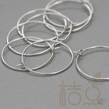 2 Solid Sterling Silver Earring Hooks 925 Silver Earring Posts Hoops