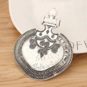 2 Tibetan Silver Bohemia Charm Pendants DIY Necklace Findings 89x69mm