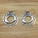Tibetan Silver Hollow Geometry Charms Pendants for Necklace Making