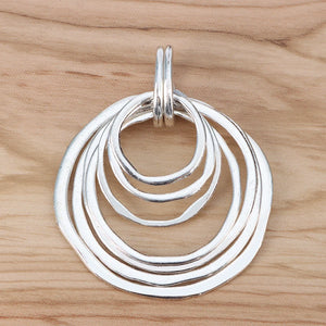 Tibetan Silver Large 7 Circles Charms Pendants for Necklace Making