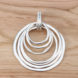 Tibetan Silver Large 7 Circles Charms Pendants for Necklace Making