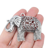 2 Tibetan Silver Elephant Charms Pendant Bracelet Necklace Earring DIY Finding
