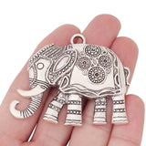 2 Tibetan Silver Elephant Charms Pendant Bracelet Necklace Earring DIY Finding