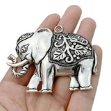 2 Tibetan Silver Elephant Charms Pendant Bracelet Necklace Earring DIY Finding