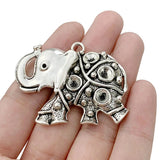2 Tibetan Silver Elephant Charms Pendant Bracelet Necklace Earring DIY Finding