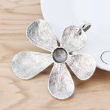 Large Hammered Flower Charms Pendants
