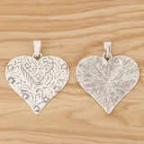 2 Tibetan Silver Heart Charms Pendants 67x55mm