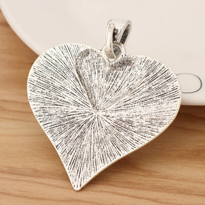 2 Tibetan Silver Heart Charms Pendants 67x55mm