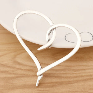 2 Tibetan Silver Hollow Heart Charms Pendants 62x60mm