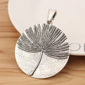 2 Tibetan Silver Dandelion Charms 72x54mm