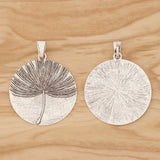 2 Tibetan Silver Dandelion Charms 72x54mm