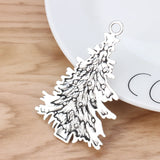 2 Large Xmas Christmas Tree Charms Pendants 68x43mm