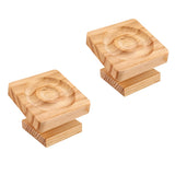 Wood Bracelet Tray Showcase Jewelry Earrings Holder Round Slot Stand