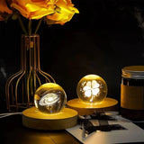 2 Pcs Wood LED Display Base for Crystals