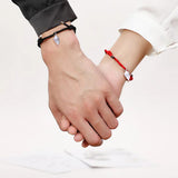 2Pcs Wish Stone Couple Bracelet Magnet Attraction Charm Rope Adjustable