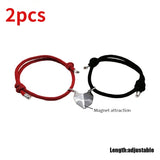 2Pcs Wish Stone Couple Bracelet Magnet Attraction Charm Rope Adjustable