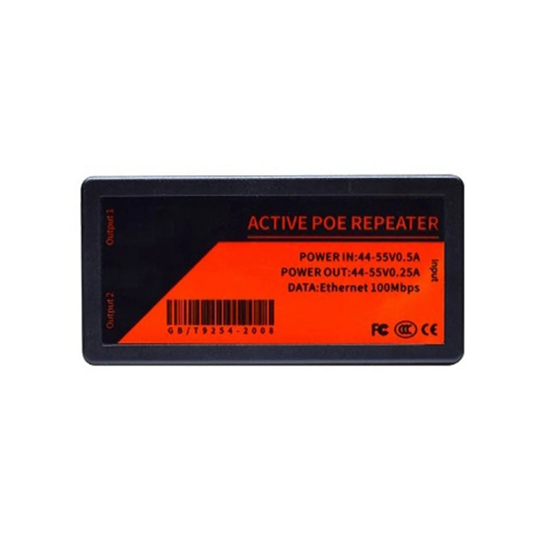 2 Port PoE Extender 100Mbps for IP Camera Max 100M