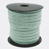 2 Row Silver Aluminum Studded Korea Faux Suede Cord 5x2mm 20yards/roll
