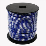 2 Row Silver Aluminum Studded Korea Faux Suede Cord 5x2mm 20yards/roll