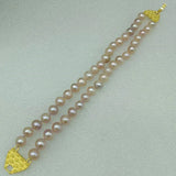 9-10mm Purple Freshwater Pearl Bracelet 7.5 Inch