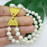 9-10mm Freshwater Pearl Bracelet 7.5 Inch Women's Jewelry