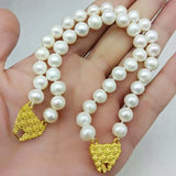 9-10mm Freshwater Pearl Bracelet 7.5 Inch Women's Jewelry