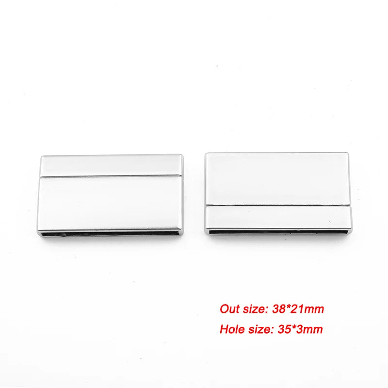 2 Sets 35*3mm Magnetic Clasp for Leather Bracelet Making