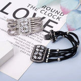 2 Sets Brass CZ Box Clasps Rectangle Mixed 34x43x9mm