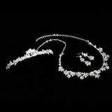 Bridal Necklace Earring Set: Tiara, Earring, 3 Necklace Set Rhinestone Wedding