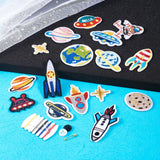 2 Sets Space Planets Astronaut Rocket Embroidered Patches Iron Sew Felt Cloth