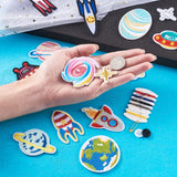 2 Sets Space Planets Astronaut Rocket Embroidered Patches Iron Sew Felt Cloth