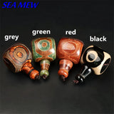 2 Sets Tibetan Eyes Dzi Bead Antiqued Stone Tee Pagoda Spacer Buddha Head Bead