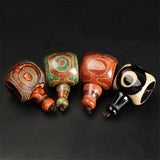 2 Sets Tibetan Eyes Dzi Bead Antiqued Stone Tee Pagoda Spacer Buddha Head Bead