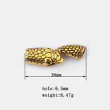 2 Sets Tibetan 38mm Snake Head Clasps for Bracelets DIY Jewelry Making
