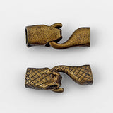 2 Sets Tibetan 38mm Snake Head Clasps for Bracelets DIY Jewelry Making