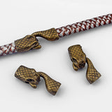 2 Sets Tibetan 38mm Snake Head Clasps for Bracelets DIY Jewelry Making