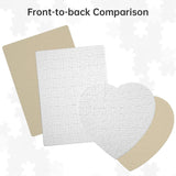 Rectangle Heart Sublimation Puzzles for Kids DIY Custom Puzzle Crafts