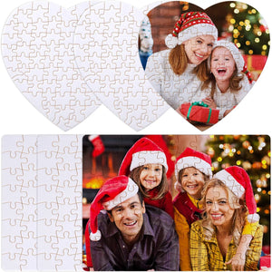 Rectangle Heart Sublimation Puzzles for Kids DIY Custom Puzzle Crafts