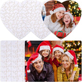 Rectangle Heart Sublimation Puzzles for Kids DIY Custom Puzzle Crafts
