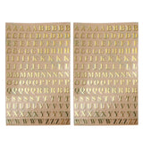 2 Sheets Glitter Letter Stickers Self-Adhesive A-Z Metal Stickers DIY Decor