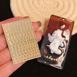 2 Sheets Glitter Letter Stickers Self-Adhesive A-Z Metal Stickers DIY Decor