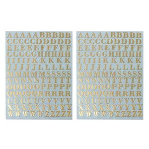 Silver Alphabet Sticker Sheets - 2 Letter Gift Sheets