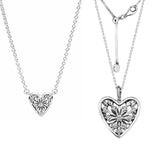 Heart of Winter Pendant Necklace CZ 925 Sterling Silver Women Necklaces