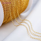 2 Sizes 14K Plated Extension Chains for Jewelry Making Findings