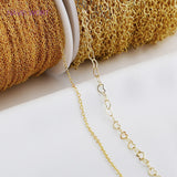 14K Heart Link Chains Brass Metal Bulk Chains DIY Jewelry Findings