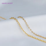 2 Sizes 14K Plated Texture Chains for DIY Necklace Bracelet Making