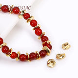 2 Sizes 18K Plated Spacer Beads for Bracelets DIY Jewelry Making