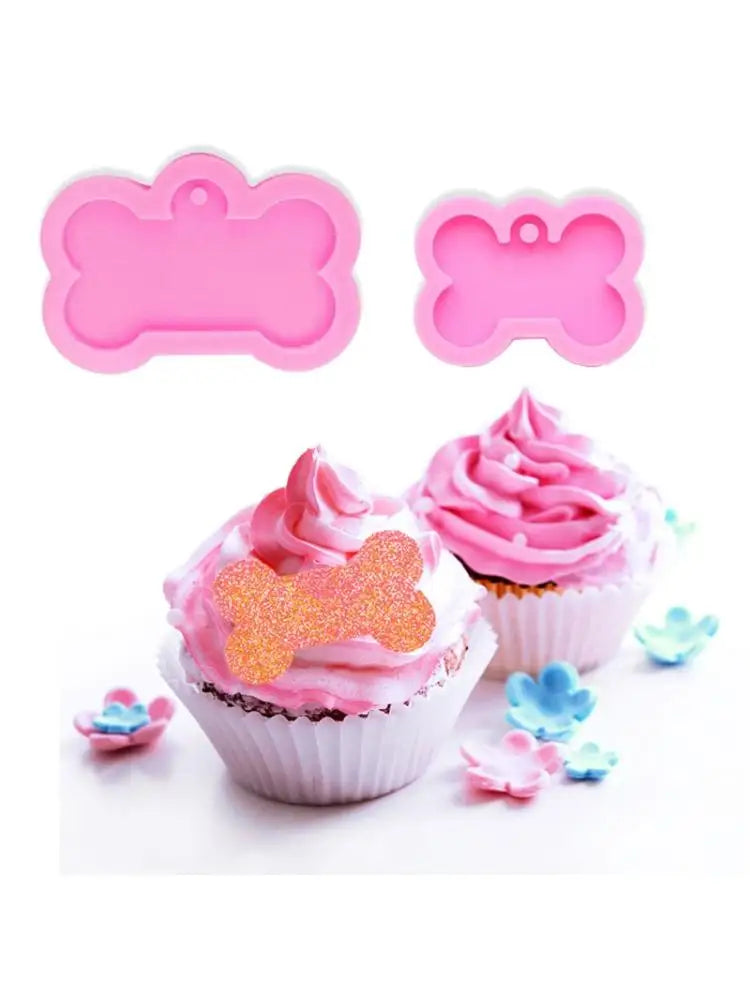 DIY Silicone Bone Shape Resin Mold for Dog Tag Keychain Crafting