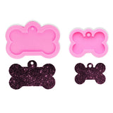 DIY Silicone Bone Shape Resin Mold for Dog Tag Keychain Crafting