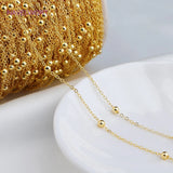 14K Plated Beaded Cable Link Clip Beads Ball Chain Supplies